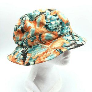 E-Flag Bucket Hat Twill Floral Orange Blue OS Unisex